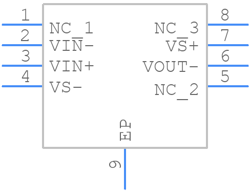 THS4631DGNR - Texas Instruments - PCB symbol