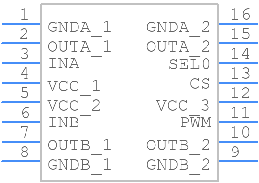 VNH7070BASTR - STMicroelectronics - PCB symbol