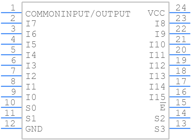 CD74HC4067MG4 - Texas Instruments - PCB symbol