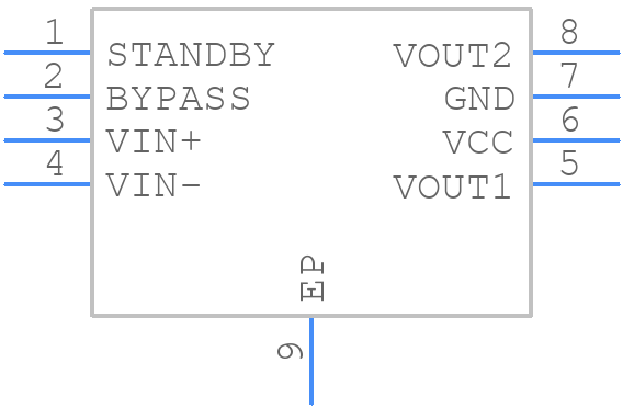 TS4871IQT - STMicroelectronics - PCB symbol