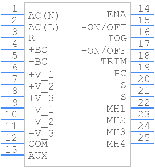 PFE1000FA-12 - TDK Lambda - PCB symbol