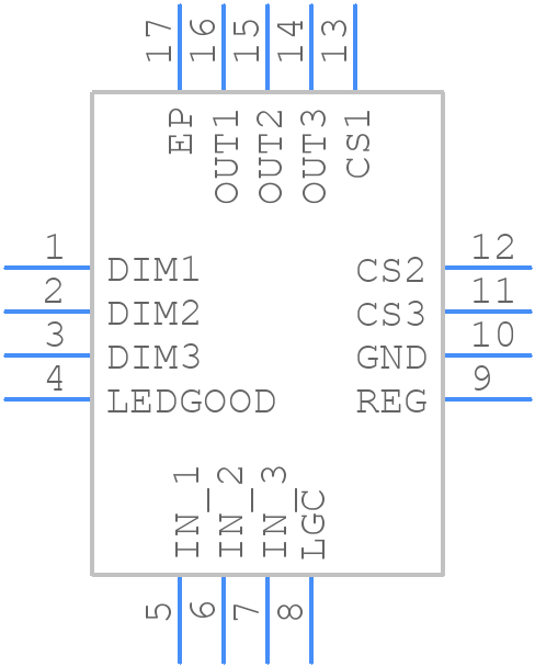 MAX16823ATE/V+T - Analog Devices - PCB symbol