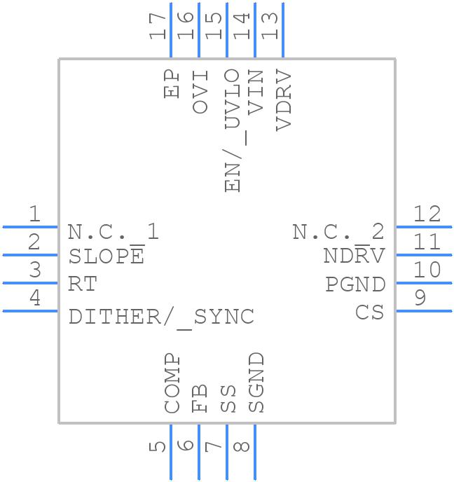 MAX17596ATE+T - Analog Devices - PCB symbol