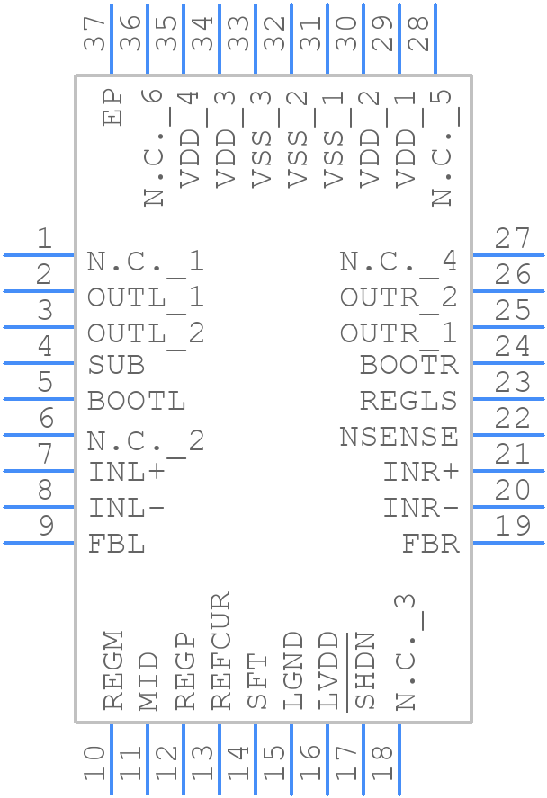 MAX9742ETX+T - Analog Devices - PCB symbol