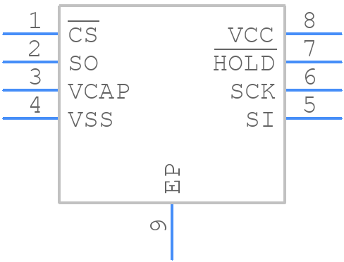 48L640T-I/MNY - Microchip - PCB symbol