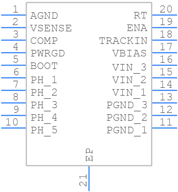 TPS54380PWPRG4 - Texas Instruments - PCB symbol