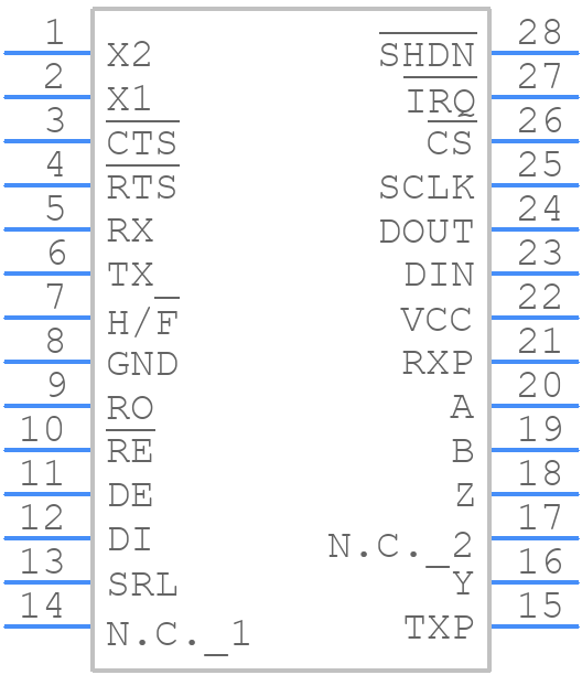 MAX3140EEI+T - Analog Devices - PCB symbol