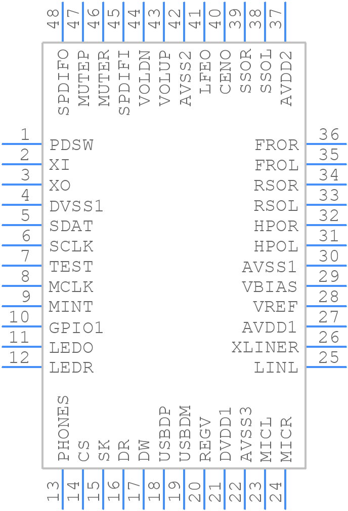 CM6206 - cmedia - PCB symbol