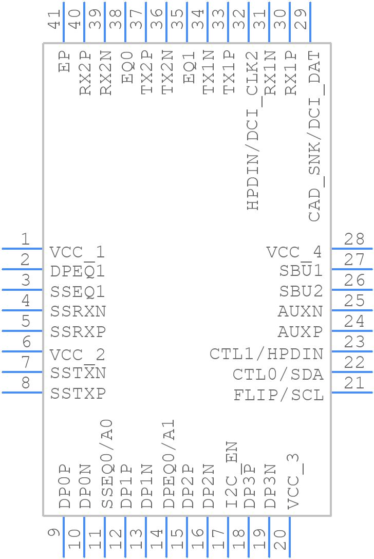 TUSB1046A-DCIRNQT - Texas Instruments - PCB symbol