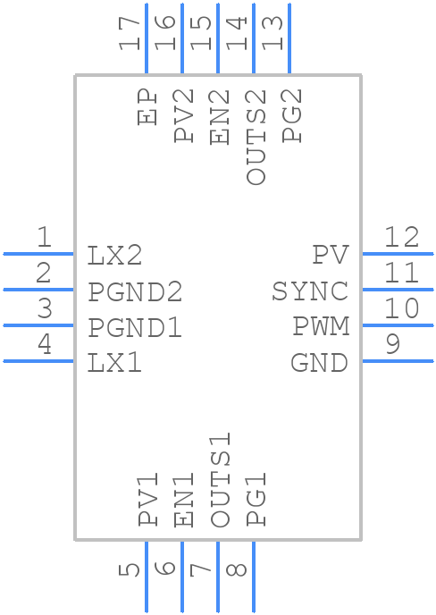 MAX16963SATEC/V+T - Analog Devices - PCB symbol