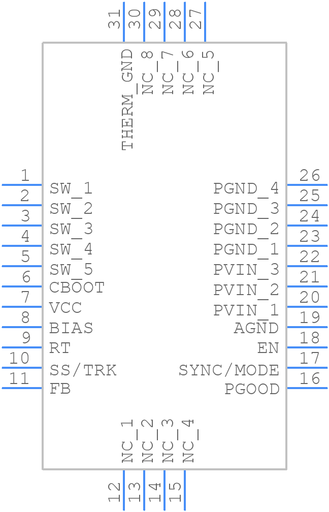 LM73606RNPR - Texas Instruments - PCB symbol