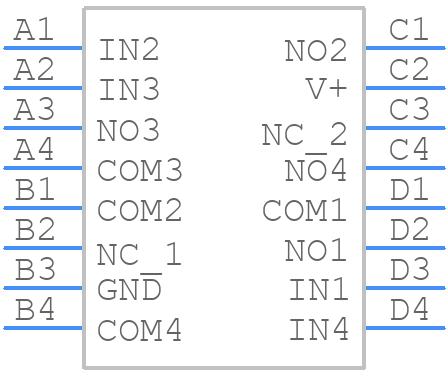 MAX4737EBE+T - Analog Devices - PCB symbol