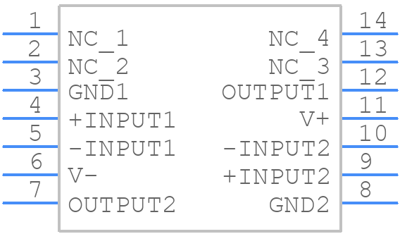 LM319N/NOPB - Texas Instruments - PCB symbol