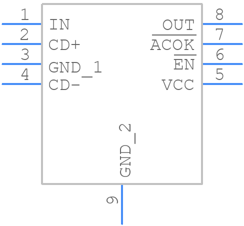 MAX4987AEETA+T - Analog Devices - PCB symbol