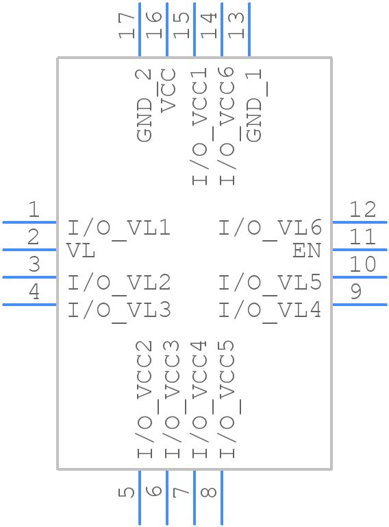 MAX13030EETE+ - Analog Devices - PCB symbol