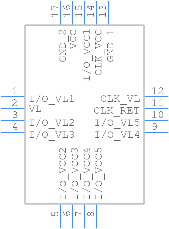MAX13035EETE+T - Analog Devices - PCB symbol