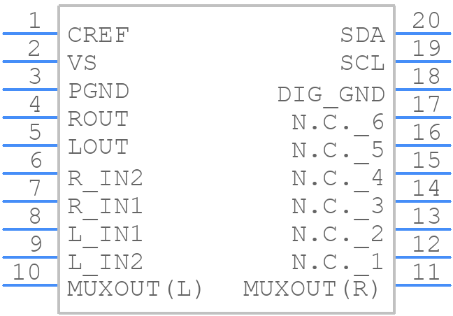 TDA7449L - STMicroelectronics - PCB symbol