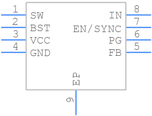 MP2482DN-LF-Z - Monolithic Power Systems (MPS) - PCB symbol