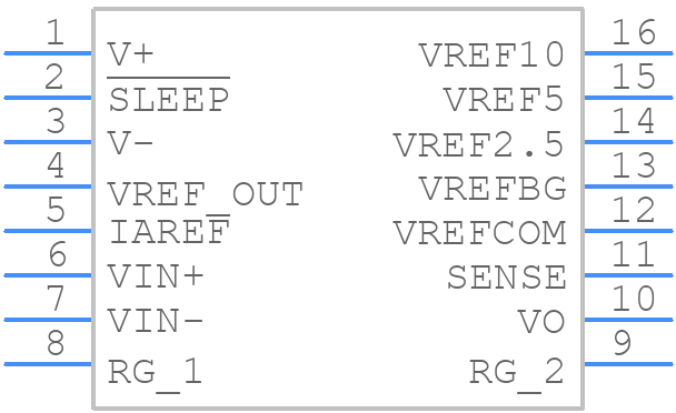 INA125U/2K5E4 - Texas Instruments - PCB symbol