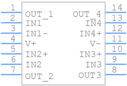 LMC6044AIMX/NOPB - Texas Instruments - PCB symbol