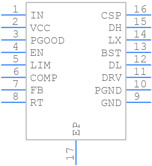 MAX15046BAEE+T - Analog Devices - PCB symbol