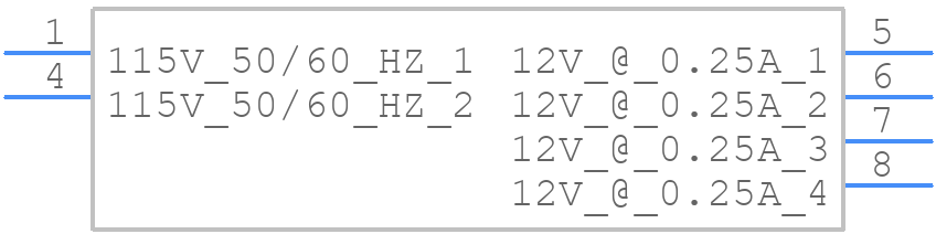 F24-250-C2 - Triad Magnetics - PCB symbol