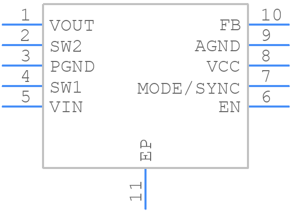 MP28163GQ-Z - Monolithic Power Systems (MPS) - PCB symbol