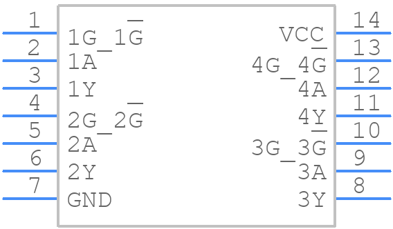 SN74LS125ANSRG4 - Texas Instruments - PCB symbol